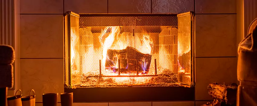 Mendota Hearth Landscape Fireplace Installation in Urbana, Illinois