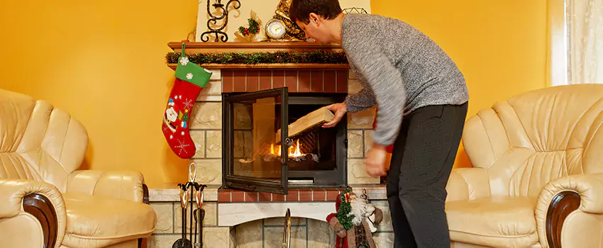 Rusted Metal Fireplace Restoration in Urbana, Illinois