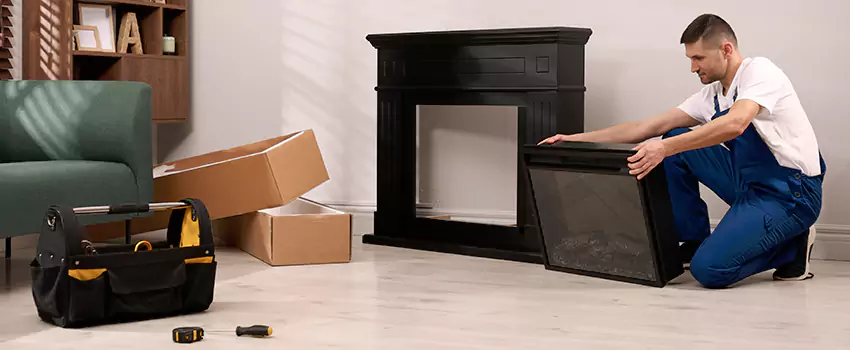 Old Rusted Metal Fireplace Repair And Replacement in Urbana, IL